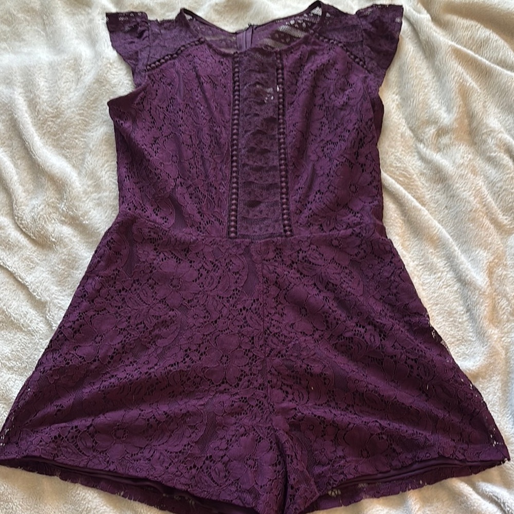 Xhilaration Purple Lace Romper